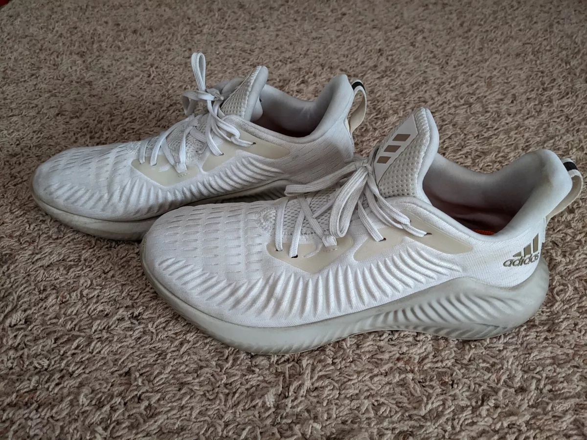 Adidas Alphabounce + Plus White Sneakers G28585 Running Shoes Men Size US 10.5