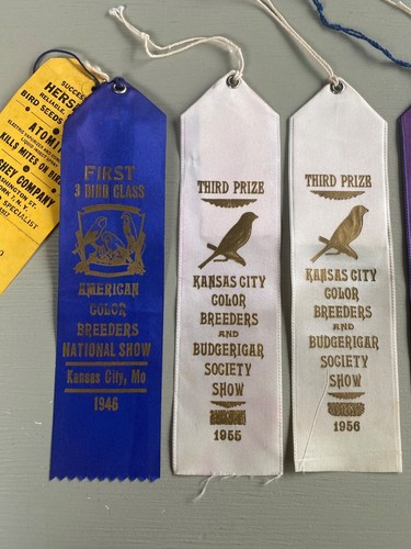 Lot of 5 Vintage Bird Show Award Ribbons Kansas City MO 1950s Color Breeders - Bild 2 von 6