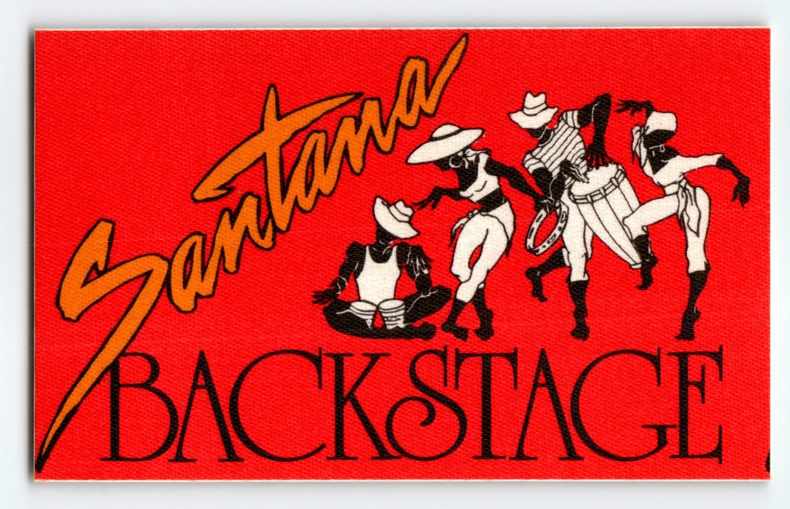 Santana Backstage Pass 1984 Country Classic Rock Music European Tour Vintage