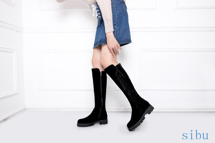 Para mujer con borlas de la la la rodilla botas altas tacón lateral de cremallera llanura sólido Zapatos de gamuza punta rojoonda db4583 Para mujer con borlas de la la la rodilla botas altas tacón lateral de cremallera llanura sólido Zapatos de gamuza punta rojoonda db4583