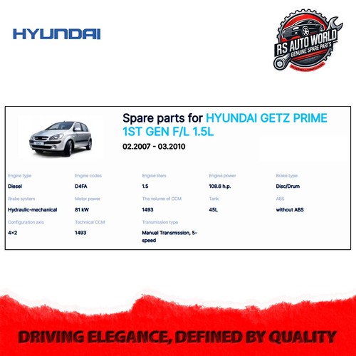 Hyundai Genuine rear Tail light right & left side for Getz 1st gen 2007-10 - Picture 9 of 9