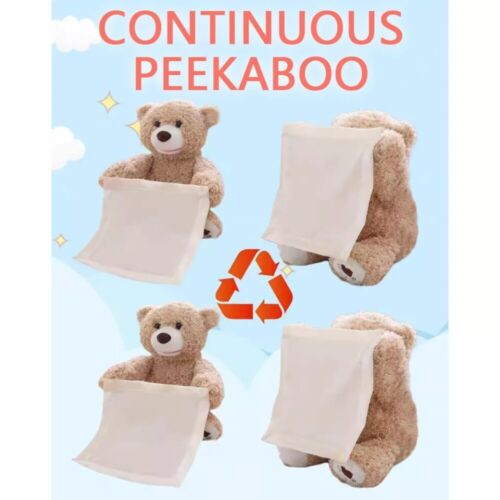 Peek A Boo Soft Teddy Bear Plush Doll Interactive Stuffed Toy Kids Birthday Gift - Picture 7 of 15