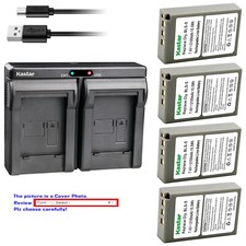 Kastar Battery Dual USB Charger for Olympus BLS-5 Olympus OM-D E-M10 Camera