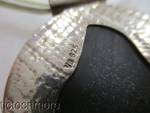 PENDENTIF ROND MODERNISTE VINTAGE VERT POLONAIS AMBRE BALTIQUE soldes STERLING POLOGNE SIGNÉ