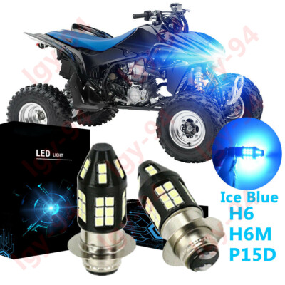 2X Ice Blue H6 LED HeadLight Bulb 8000K SX For Honda Sportrax TRX400EX 1999-2008