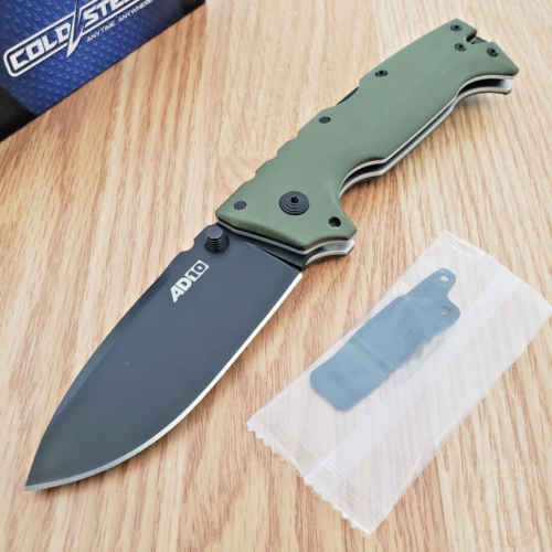 Cold Steel AD-10 Lockback Folding Knife 3.5" S35VN Steel Blade Green G10 Handle