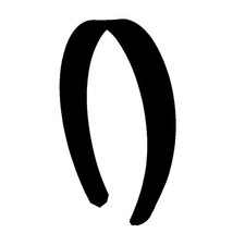 Motique Accessories Black 1 Inch Satin Hard Headband