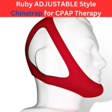 Ruby ADJUSTABLE Style Chinstrap for CPAP Therapy Bands Standard | Extra Large