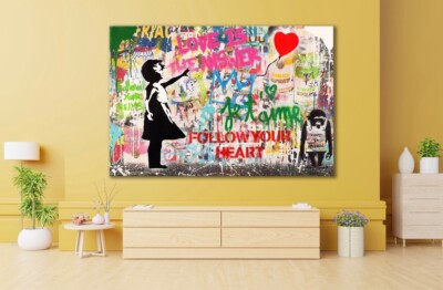 Canvas Love Is The Answer Graffiti canvas Painting Picture Modern Art Wall Decor
