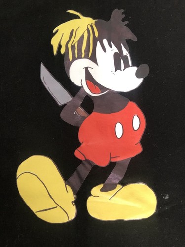 90’s JUE-MIAO DON’T KILL YOUR FRIENDS KIDS! Knife Mickey Mouse Men’s T-shirt XL - Picture 6 of 8