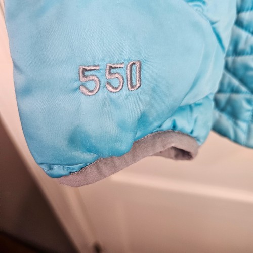 The North Face 550 Down Puffer Jacket Coat Girls Size: XL 18 Blue - Picture 4 of 4