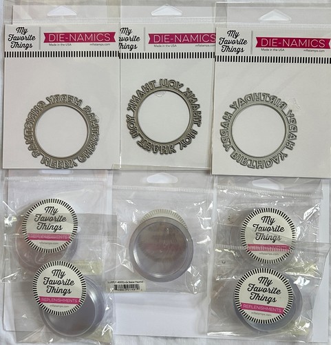 MFT Die-Namics - CHRISTMAS, BIRTHDAY, THANKS CIRCLE FRAMES & Shaker Pouches