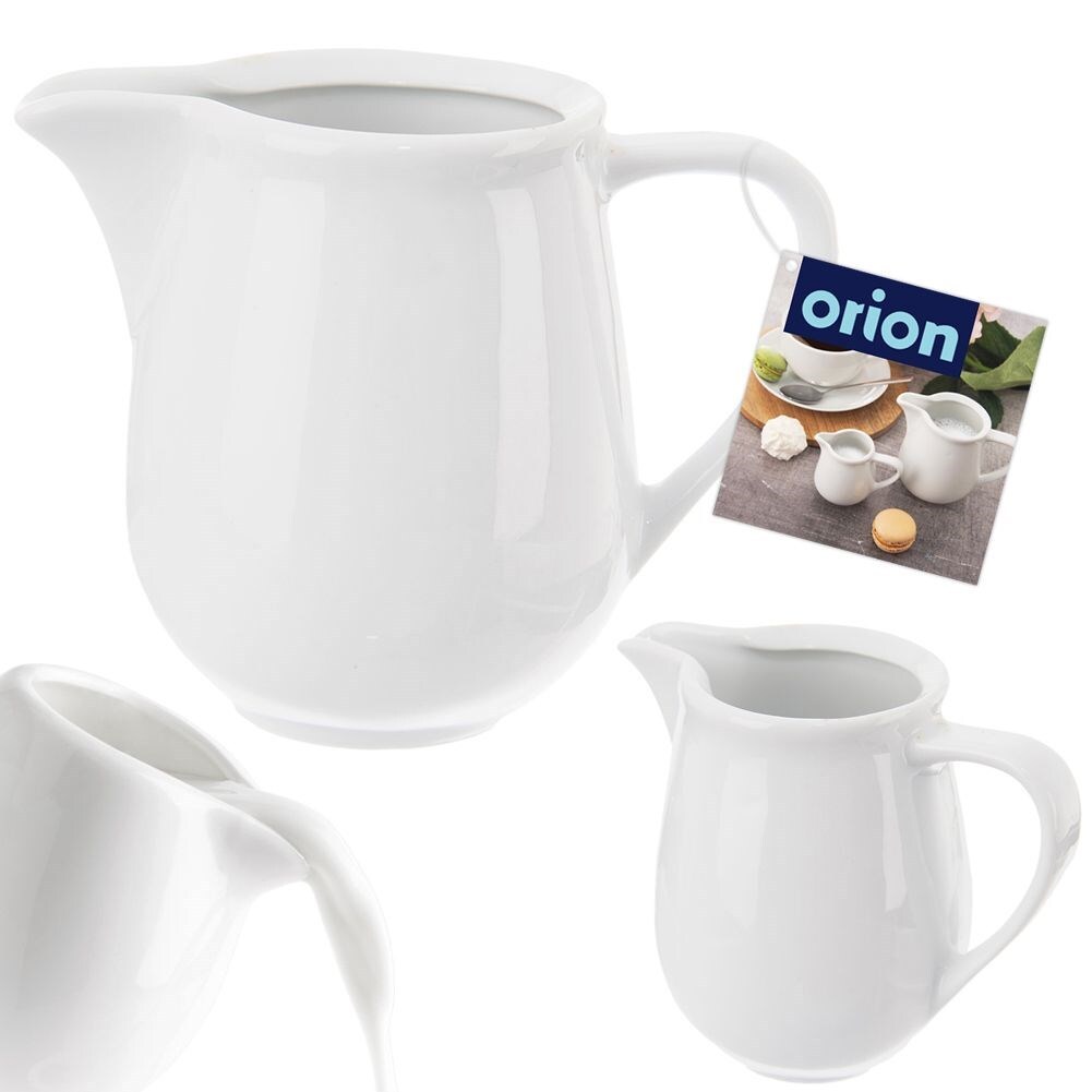 Porzellan-Milchkännchen Sahnekännchen Milchkanne Kännchen Porzellan weiß 260 ml