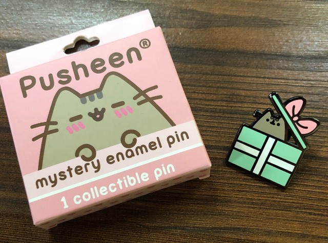 PUSHEEN VALENTINES MYSTERY ENAMEL COLLECTORS PIN PUSHEEN IN PRESENT 🎁