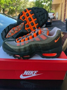 olive green and orange air max 95