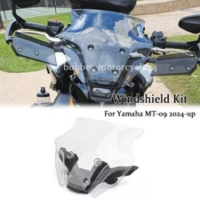 2024 For Yamaha MT-09 SP Clear Front Windshield Wind Deflector Kit MT-09