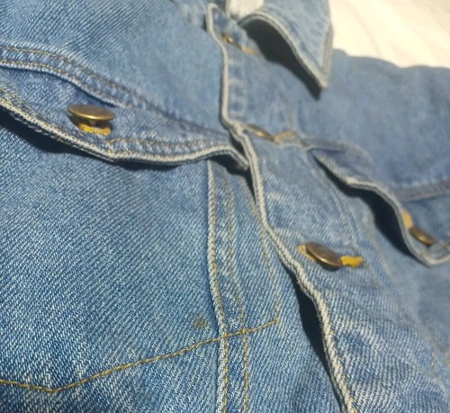 Chaqueta Canyon Guide Outfitters Para Hombre Azul Mediana Denim Zona de Trabajo Manchas - Imagen 6 de 17