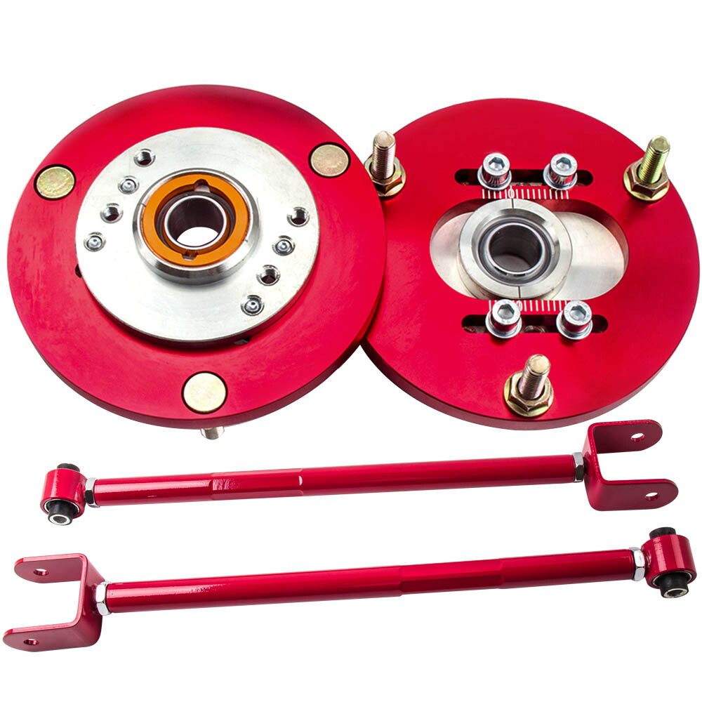 Adjustable Rear Camber Control Arms + Front Camber Plate For BMW E36 3 Series
