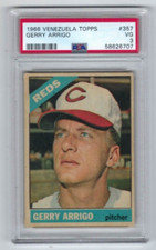 1966 Topps Venezuelan baseball card #357 Gerry Arrigo Cincinnati Reds PSA 3
