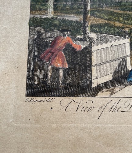 Antique Gravure À L'Eau-forte Château Palais Château Chantilli Paris France - Imagen 6 de 12