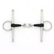 French Link Rubber Full Cheek Bit