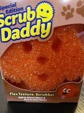 NEW Scrub Daddy Special Edition Flex Texture Scrubber Puppy Dog Orange
