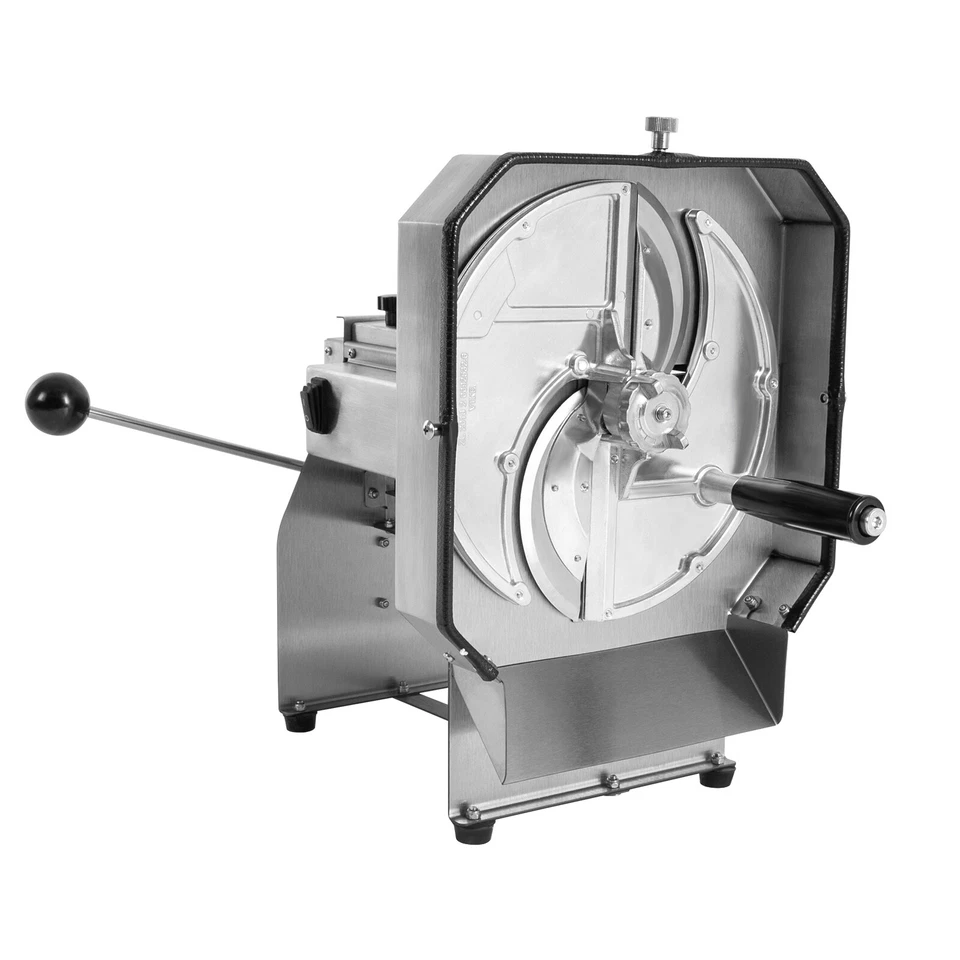 Trituradora de repollo plateada comercial rebanadora de patatas máquina rebanadora de frutas y verduras Foto 3 de 4