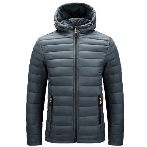 Herren Solide Freizeitjacken Outdoor Winddicht Kapuze Mäntel Winterjacken für Männer - Bild 2 von 24
