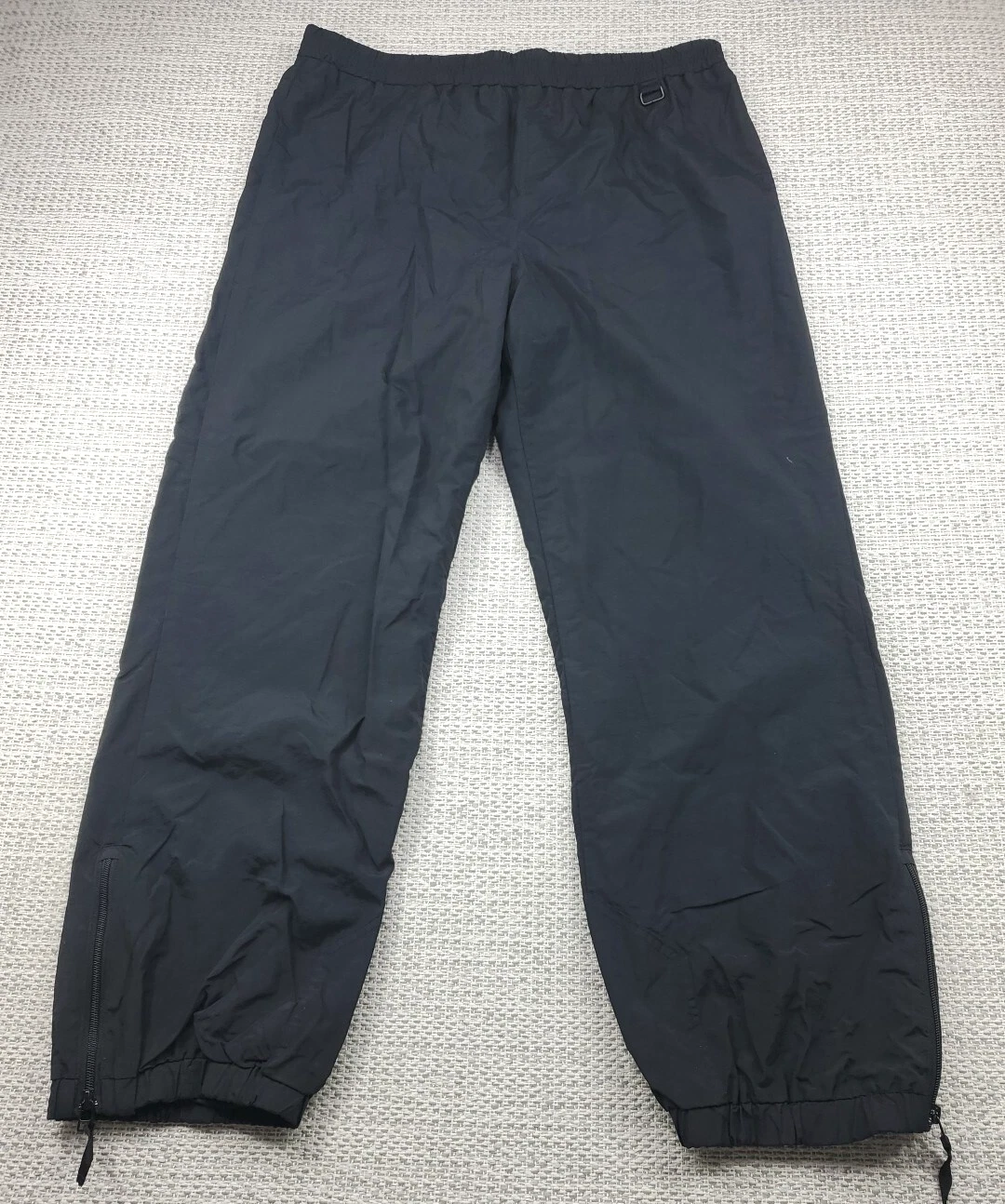 Obermeyer Cannon Snow SKI Pants Mens XL ZIP Ankle Stretchy Cinch Tie Waist Black