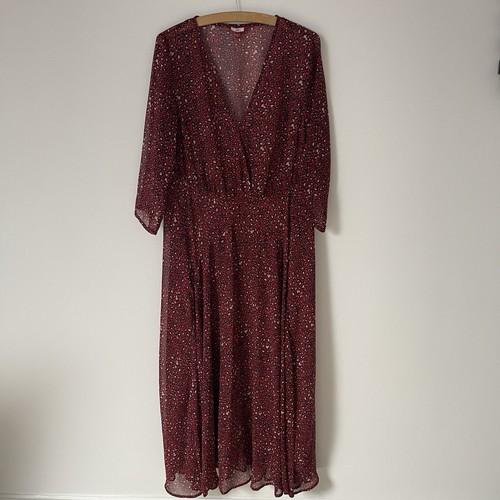 Joe Browns Full Length Red Leopard Print Sheer Dress/Cover Up UK Size 12 - 第 1/7 張圖片