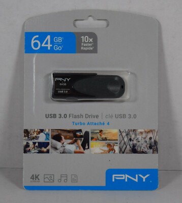 PNY P-FD64GTBOP-GE Elite Turbo Attache 3.0 USB Flash Drive (BRAND NEW)
