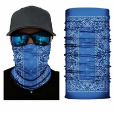 Blue Bandana Face Mask Neck Gaiter Scarf Bandana Usa seller Fast shipping 