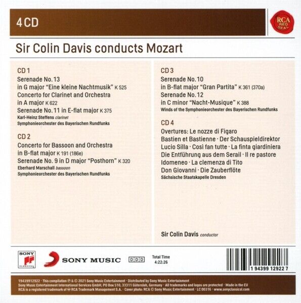 Thumbnail - Colin Davis Conducts Mozart Serenades & Overtures - Davis,sir Colin 4
