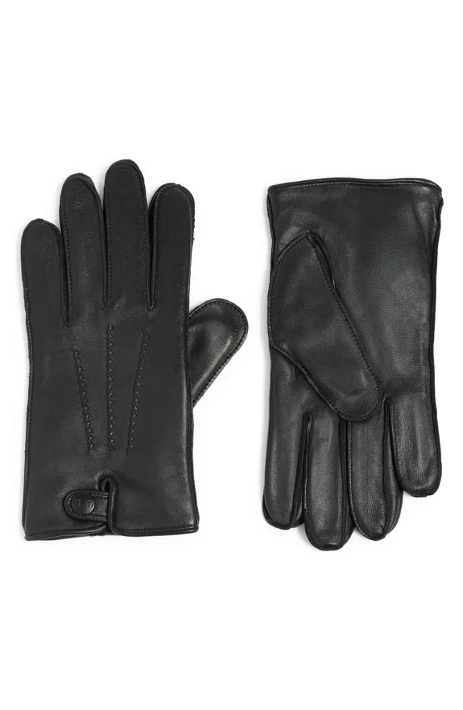 $95 - UGG 3 Point Snap Leather Touch Screen Gloves in Black Men's XL
Opens in a new window or tab