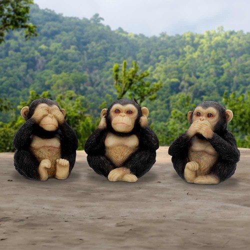Nemesis Now Three Wise Chimps 8cm - Picture 7 of 7