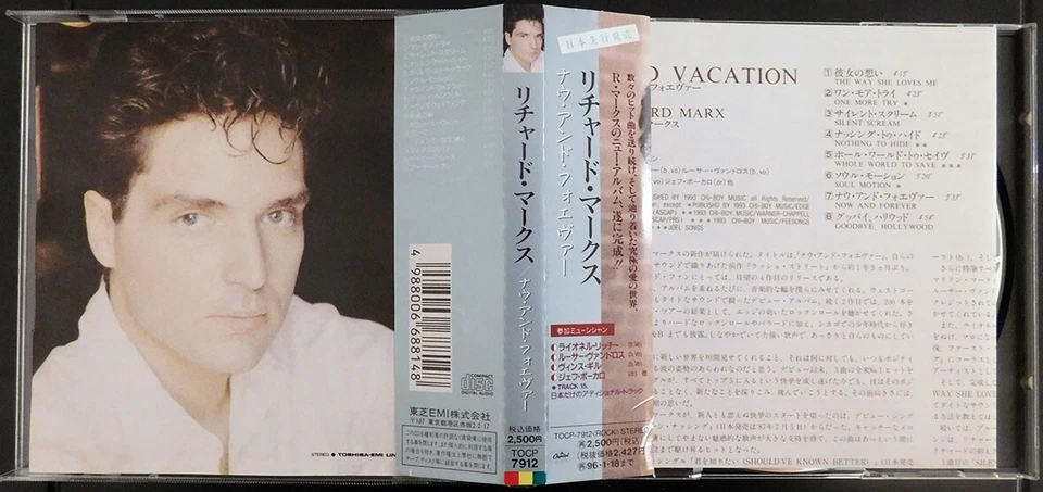 Richard Marx-Paid Vacation/1993 the 4th Studio Album Japan CD, Bonus Track, OBI Foto 4 de 4