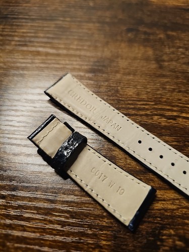 Grand Seiko CREDOR Watch 19/16mm OEM Black Alligator Strap For Deployment Buckle - Picture 5 of 8