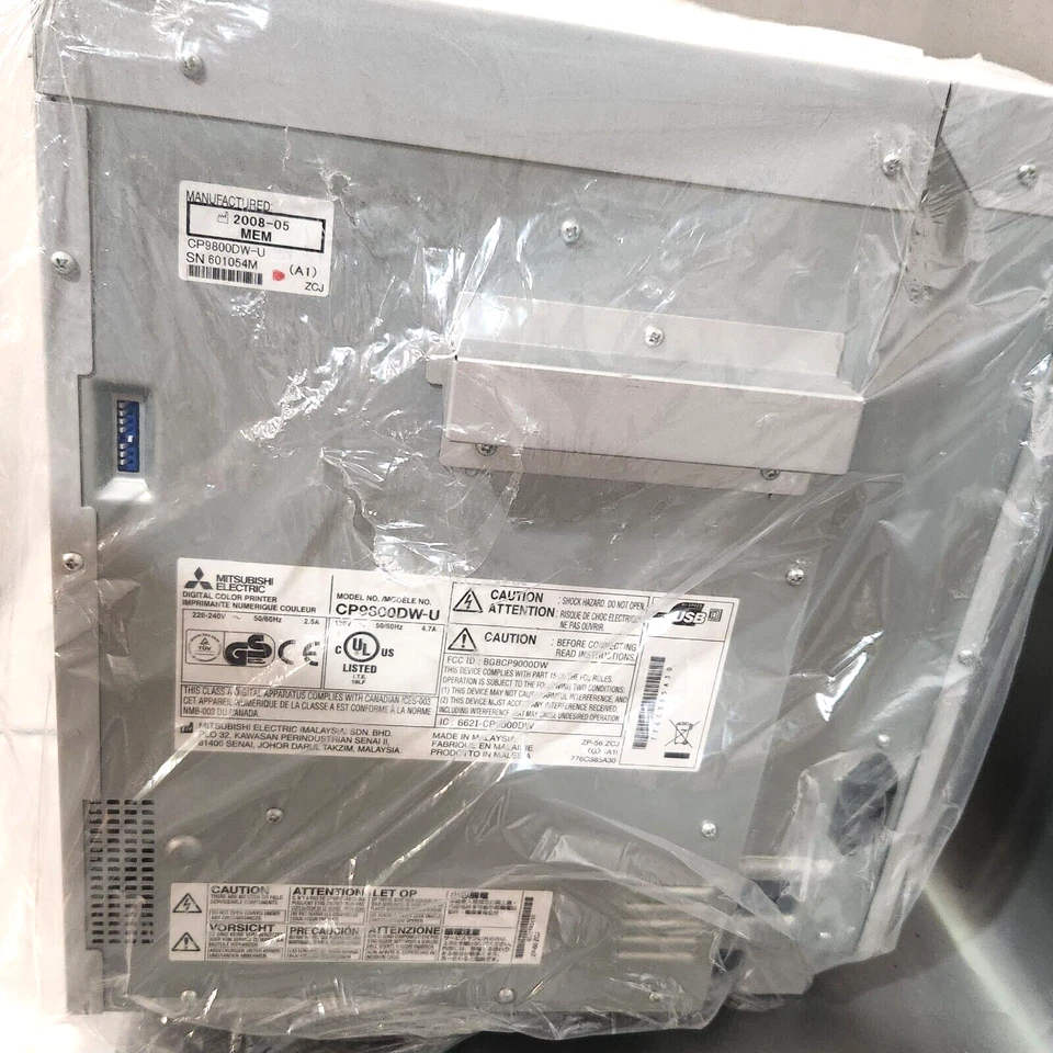 Mitsubishi CP9800DW-U Color Photo Printer ZP-56 ZCJ 601054M A1 856D385C10 - Image 4 of 4