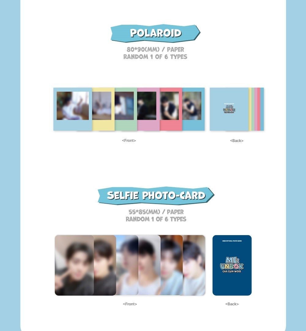CHA EUNWOO (ASTRO) - Photobook 'ME: UNBOX' Photo Card Poster