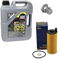 MotoröL Set 5W-40 5 Liter + ÖLfilter SH 4076 P + Schraube FüR BMW 1Er 3Er Mini