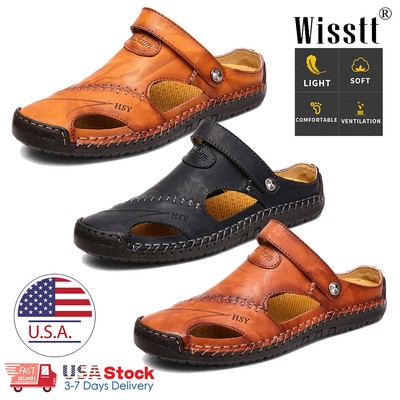 mens closed toe sandals size 13