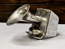 Rustic Nautical Wall Horn | Antique Mid-Century Electric Ship Aluminum Deco