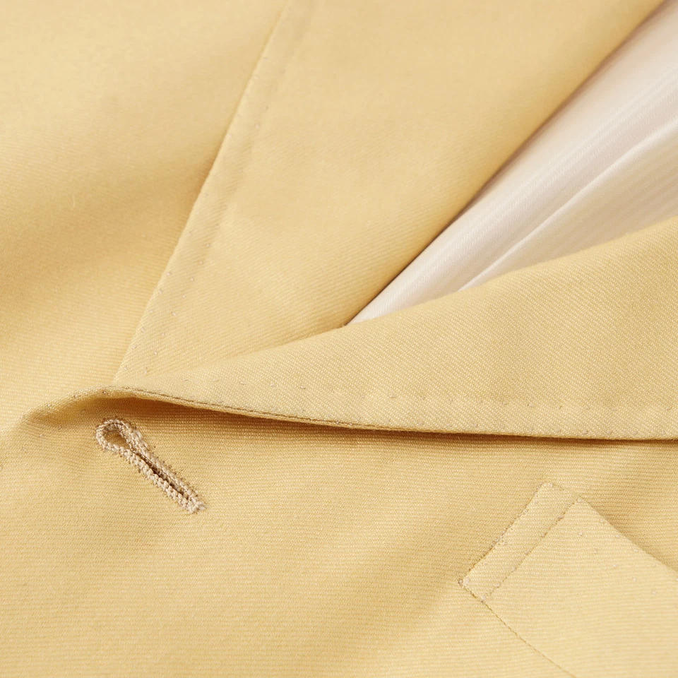 d'Avenza Light Yellow Cashmere and Silk Blazer 40R (Eu 50) Sport Coat NWT - Image 3 of 4