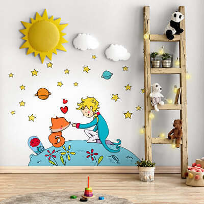 Adesivi murali bambini camerette stoffa riposizionabile - Il Piccolo  Principe