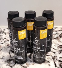 LOT OF 5 - JKS Liquid HD Demi Permanent Hair Color 3NW - Warm Dark Brown