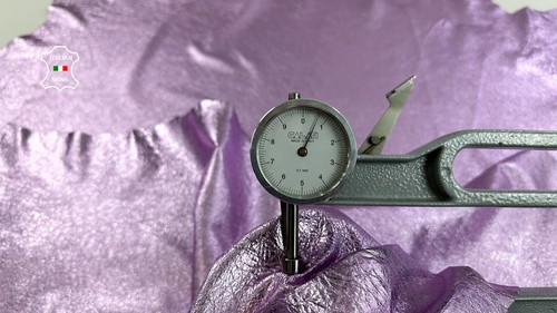 METALLIC PINK CRINKLED ROUGH Soft Lambskin Leather  2 skins 12sqf 0.7mm #C4324 - Picture 5 of 7