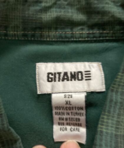 3pc Vtg 1990's Gitano Men XL Color Blocked Plaid Dress Shirt Pocket Y2K - Picture 13 of 21