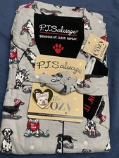 NWT 3 Pc PJ Salvage Gray Kickin  It 100 Cotton Flannel Pajama Medium