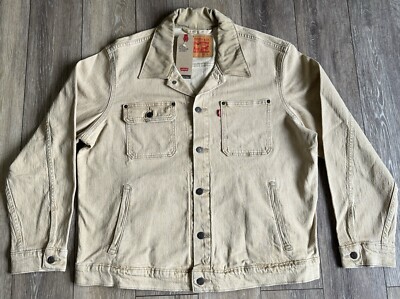 New Levi s Stock Trucker Jacket - Large - Khaki
