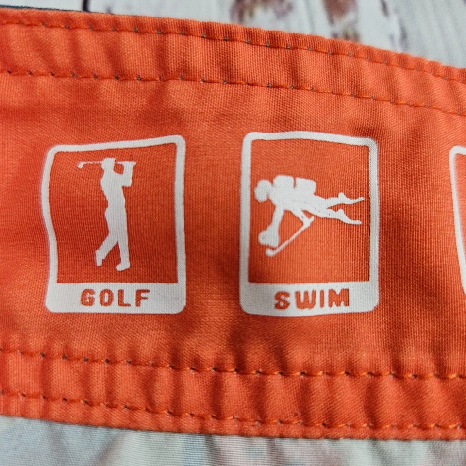 Pantalones Cortos William Murray Hombres 32 Verde Melón Cóctel Golf Natación Bebida Surf Multiusos Foto 4 de 4